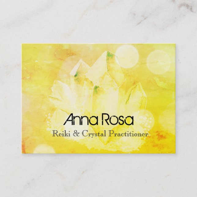 *~* New Age Spiritual Crystal Yoga Reiki Master Business Card (Front)