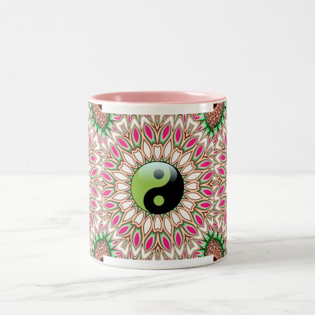 New Age YinYang Geometric Sunflower Mug (Center)