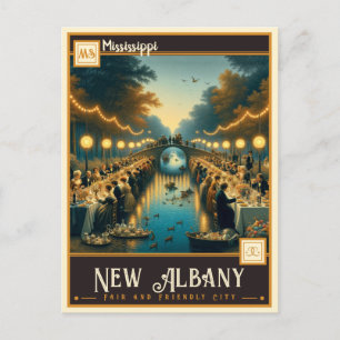 New Albany, Mississippi Vintage Postcard