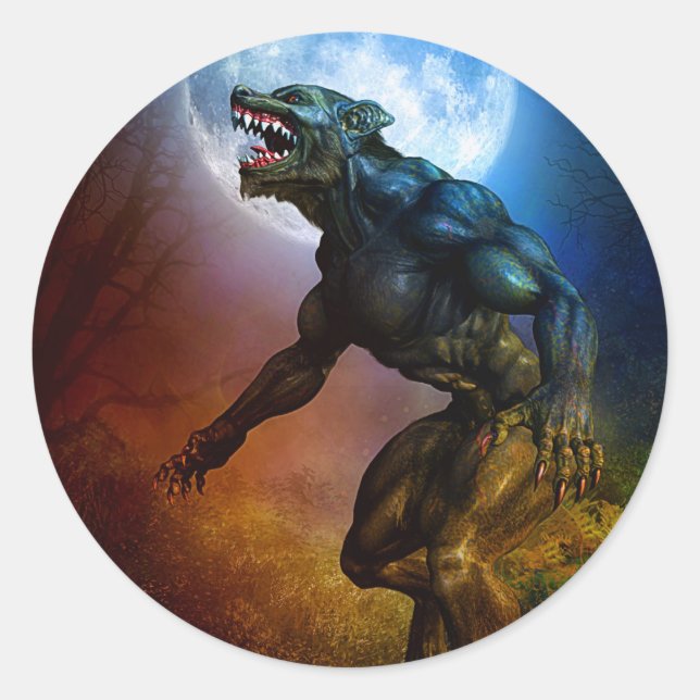 New Alpha Classic Round Sticker (Front)