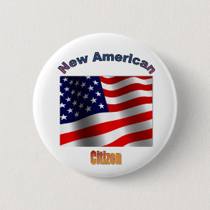 "New American Citizen" 6 Cm Round Badge