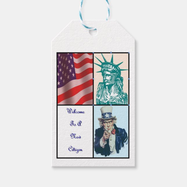 New American Citizen Gift Tags (Front)