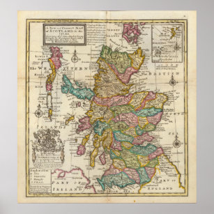 New and correct map of Scotland and the Isles Poster