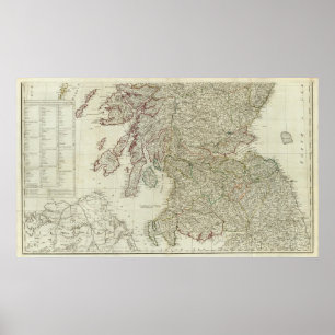 New and correct map of Scotland Poster