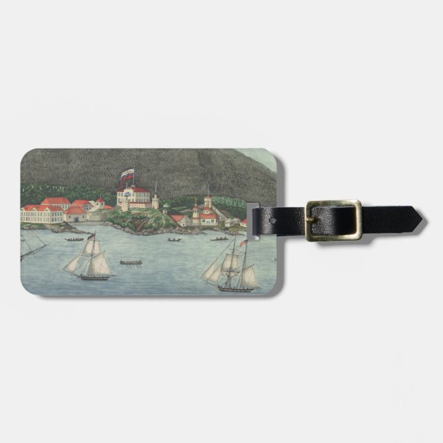 New Archangel, Russia (Sitka) Painting Luggage Tag (Front Horizontal)
