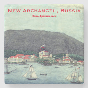 New Archangel, Russia (Sitka) Painting Stone Coaster