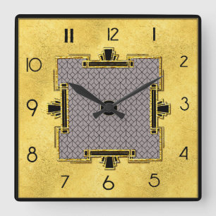 New Art Deco Design Square Wall Clock