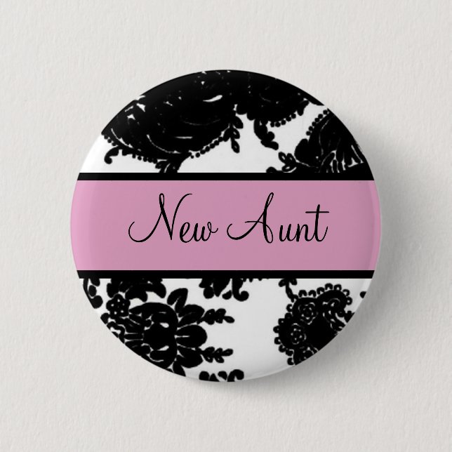 New Aunt 6 Cm Round Badge (Front)