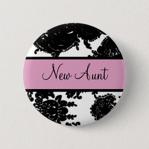 New Aunt 6 Cm Round Badge