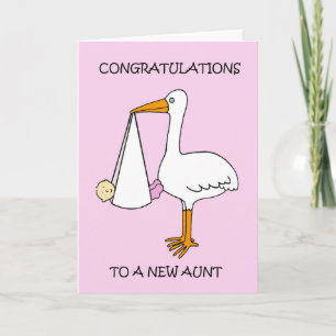 New Aunt Congratulations (Baby Girl). Card