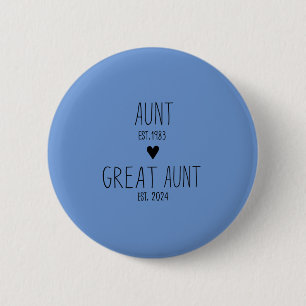 New Aunt Gift, Baby Shower Gift, Pregnancy Reveal 6 Cm Round Badge