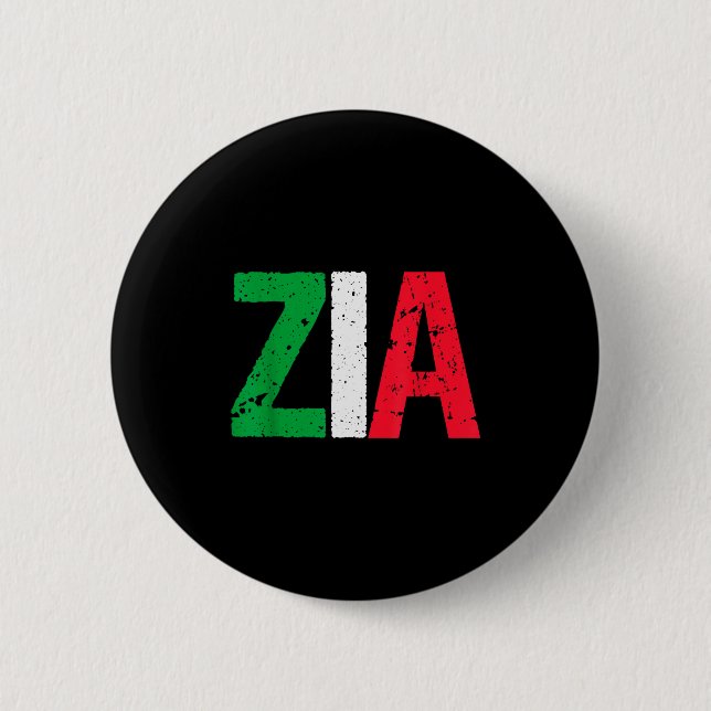New Aunt Italian Zia Italian American Aunt Gift  6 Cm Round Badge (Front)