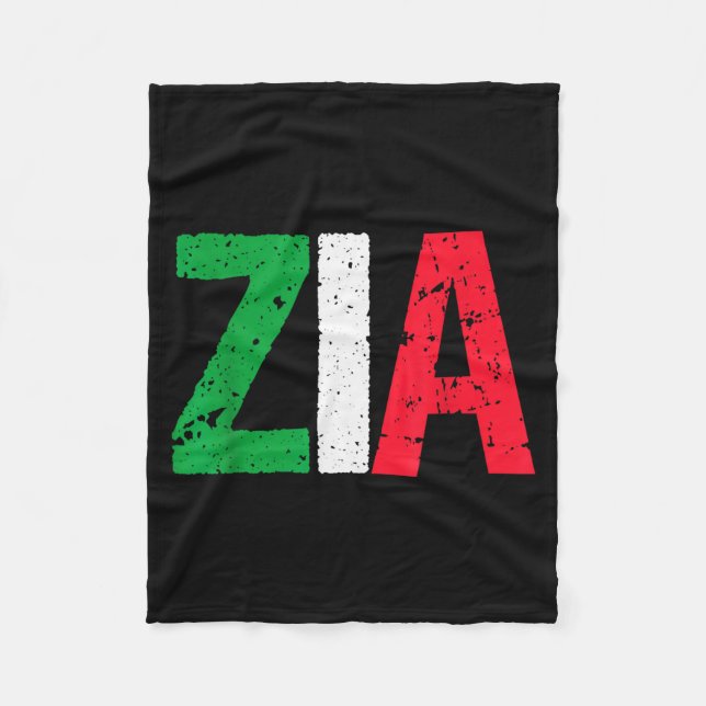 New Aunt Italian Zia Italian American Aunt Gift  Fleece Blanket (Front)