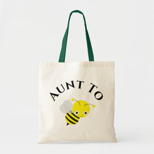 New Aunt To Be Aunt Pregnancy Announcement Gift Tote Bag (Front)
