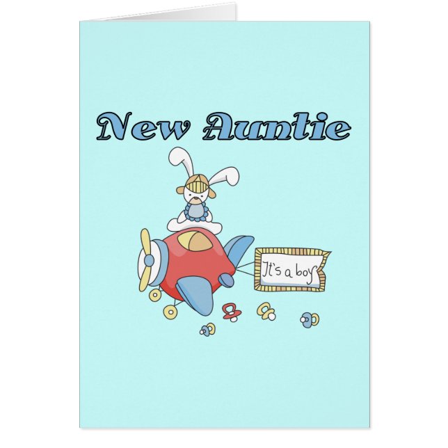 New Auntie - Aeroplane Tshirts and Gifts (Front)