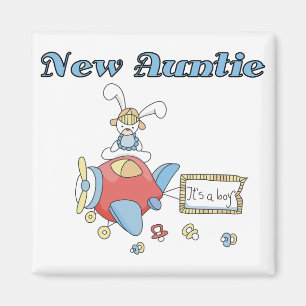 New Auntie - Aeroplane Tshirts and Gifts Magnet