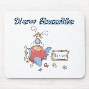New Auntie - Aeroplane Tshirts and Gifts Mouse Pad