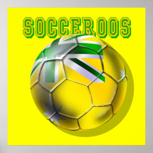New Australian Socceroos soccer ball fans gifts Poster