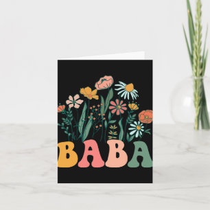 New Baba Wildflower First Birthday &amp; Baby Show Card