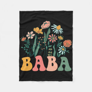 New Baba Wildflower First Birthday & Baby Show Fleece Blanket