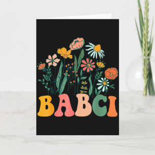 New Babci Wildflower First Birthday & Baby Sho Card