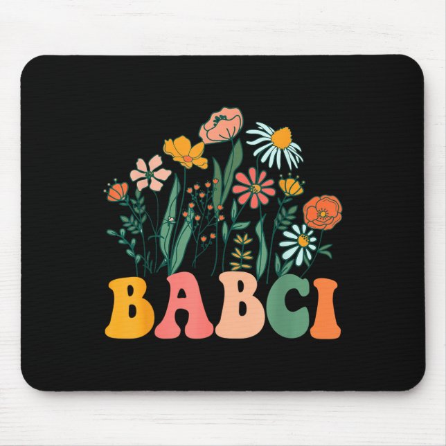 New Babci Wildflower First Birthday &amp; Baby Sho Mouse Pad (Front)