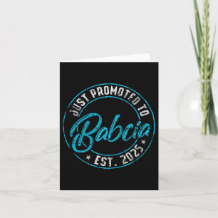 New Babcia First Time 2025 Promoted To Grandma Ann Card