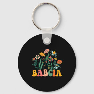 New Babcia Wildflower First Birthday & Baby Sh Key Ring