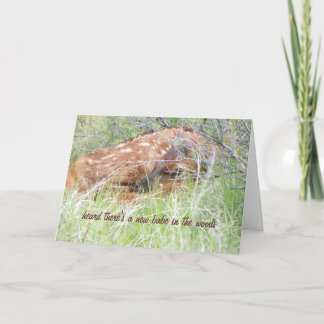 New Babe in the Woods Congratulations Card