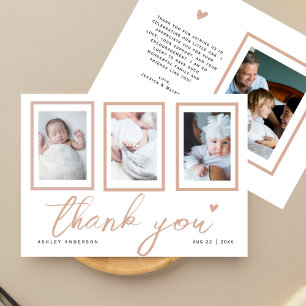 New Baby 4 Photo Gallery Stylish Beige Thank You