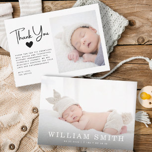 New Baby Announcement Card   Birth Announcement