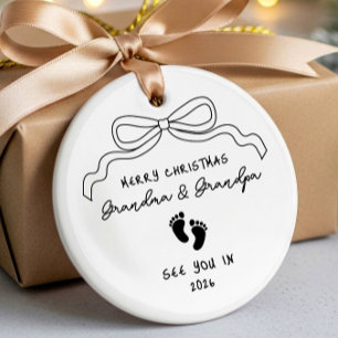 New Baby Announcement Christmas Ceramic Tree Decoration