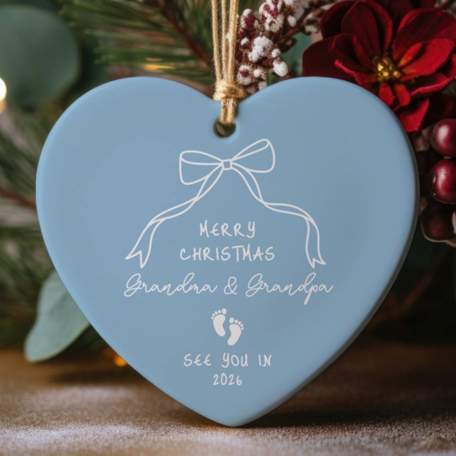 New Baby Announcement Christmas  Ceramic Tree Decoration (Creator Uploaded)
