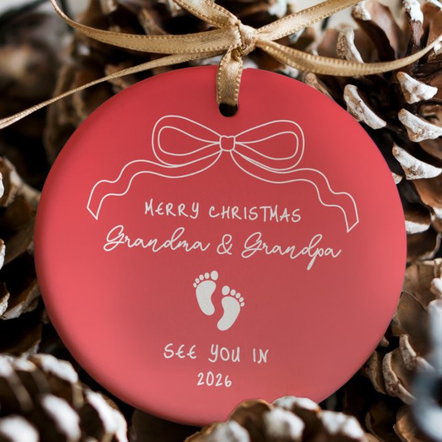 New Baby Announcement Christmas  Ceramic Tree Decoration (Creator Uploaded)