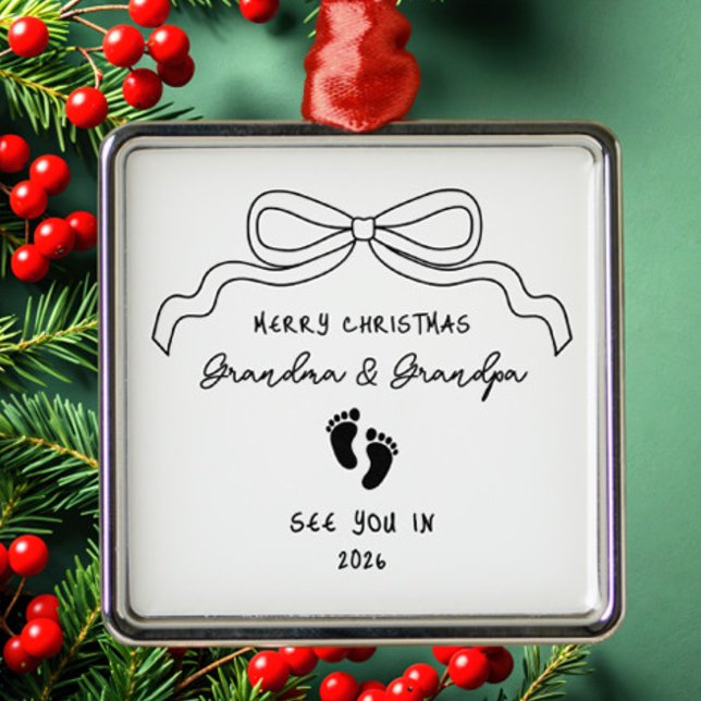 New Baby Announcement Christmas  Metal Tree Decoration (Creator Uploaded)