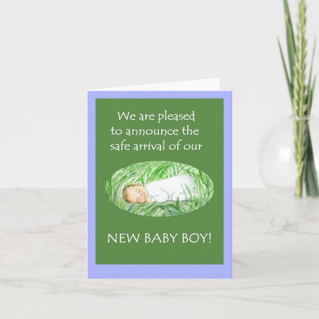 New Baby Announcement Notecard (Front)