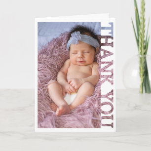 New Baby baby shower Photo Frame Thank You Card