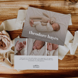 New Baby Birth Announcement Card 