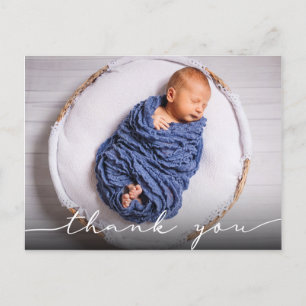 New Baby Birth Announcement Thank You Postcard