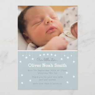 New baby boy announcement/thank you card