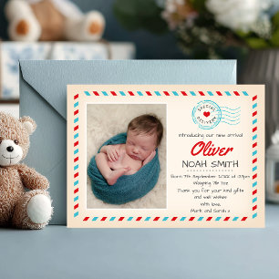 New baby boy announcement/thank you card