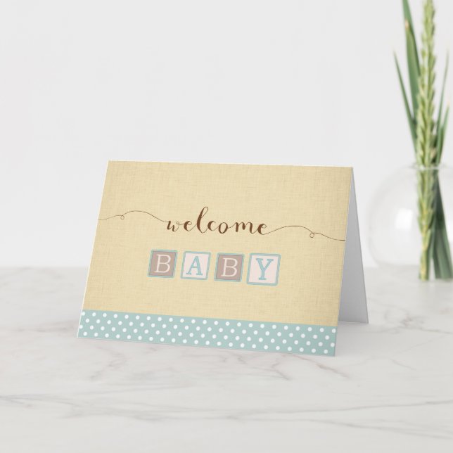 New Baby Boy Congratulations Card (Front)