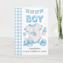 New baby boy greeting card