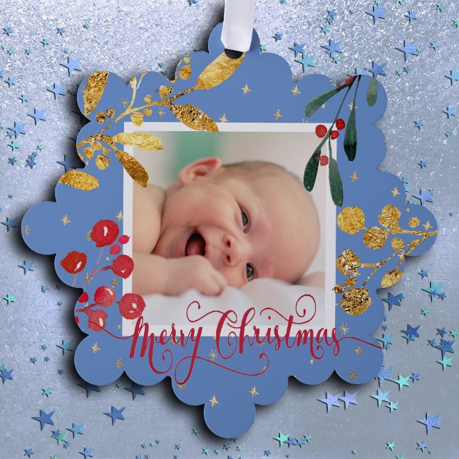 new baby boy Merry Christmas Tree Decoration Card (Creator Uploaded)