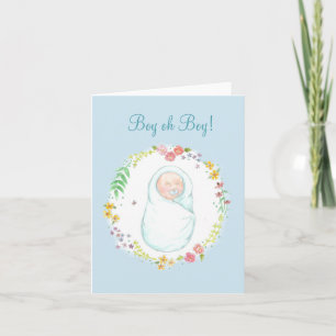 New Baby Boy Note Card