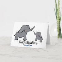 New baby boy personalised elephant mother & son