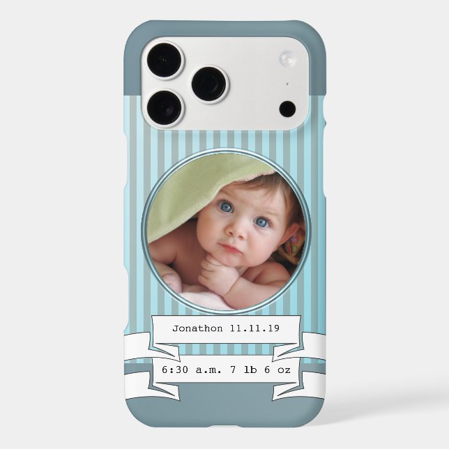 New Baby Boy Photo For Mum or Grandma (Back)