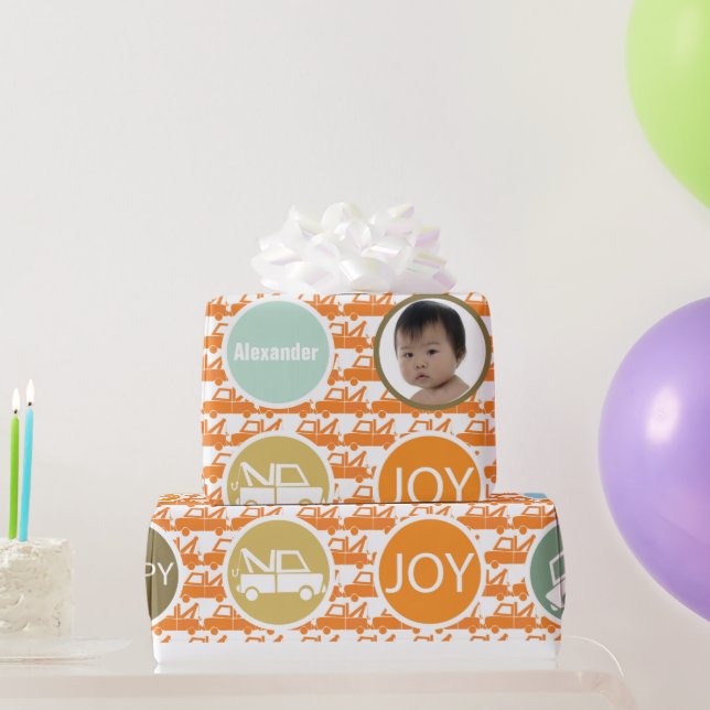 New Baby Boy Photo Wrapping Paper (Party Gifts)