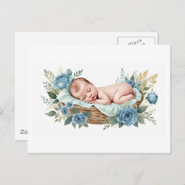 New Baby boy postcard (Front/Back)