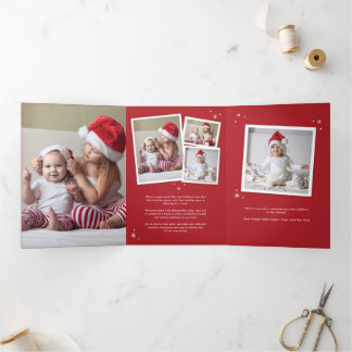 New Baby Christmas Birth Announcement Holiday